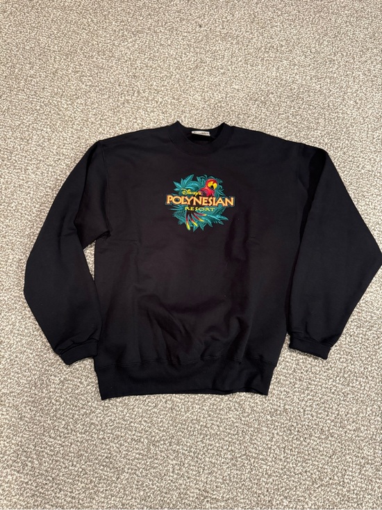 Disney Other - Vintage Walt Disney World Polynesian Village Resort Black Parrot Crewneck